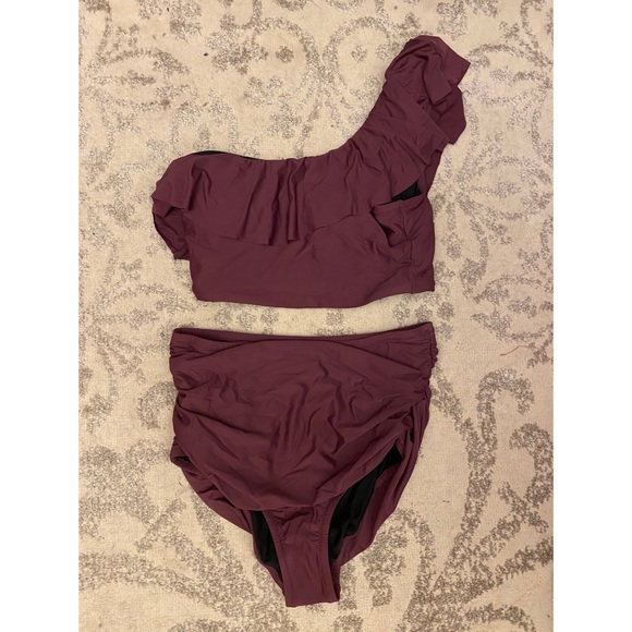 Anthropologie One Shoulder Bathing Suit Set - Picture 2 of 2